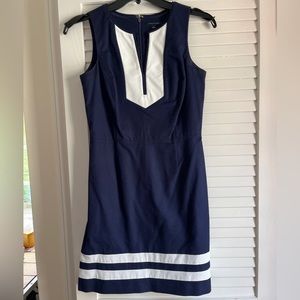 Tommy Hilfiger women’s navy and white sheath dress size 4
